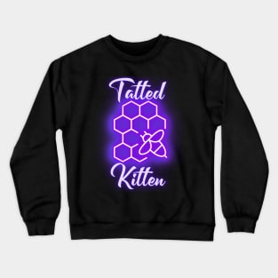 Tatted Kitten Purple Crewneck Sweatshirt